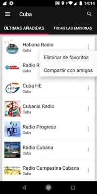 Radios de Cuba android App screenshot 2